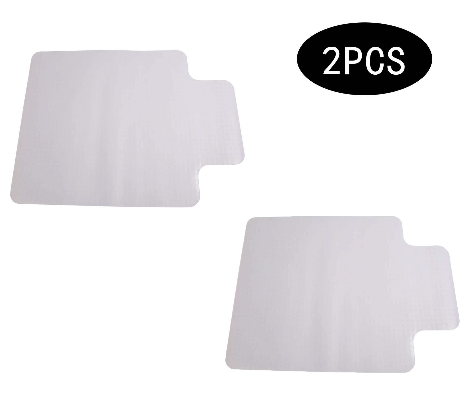 2PCS 90 x 120 x 0.2cm PVC Home-use Protective Mat for Floor Chair Transparent