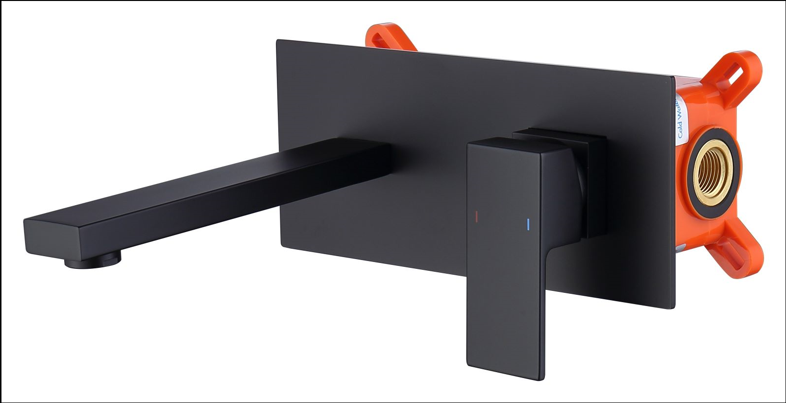 Wall Mount Faucet for Bathroom Sink or Bathtub, Single Handle 2 Holes Brass Rough-in Valve Included, Matte Black[Unable ship on weekends, TK/TEMU only for pickup, only TX10643 warehouse supports GOFO]