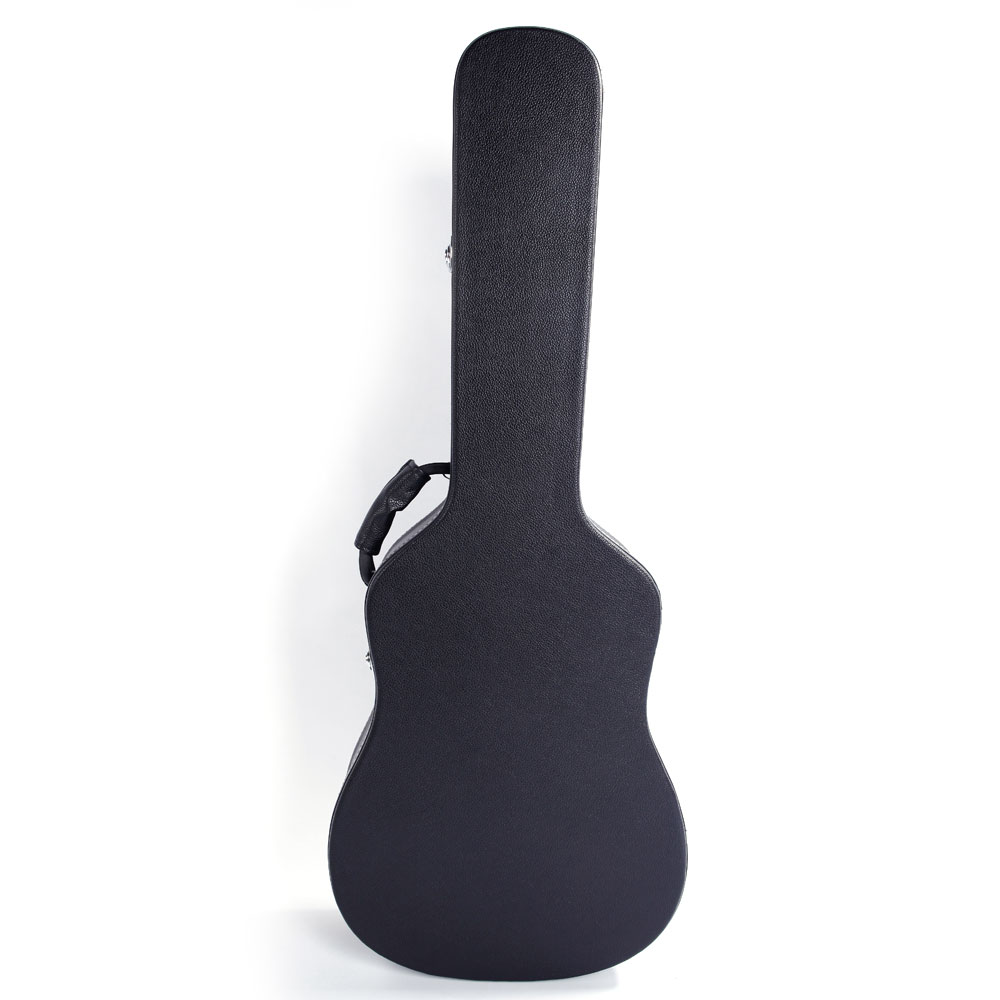 【Replace 94230254】 41" Folk Guitar Hardshell Carrying Case Fits Most Acoustic Guitars Microgroove Flat Black
